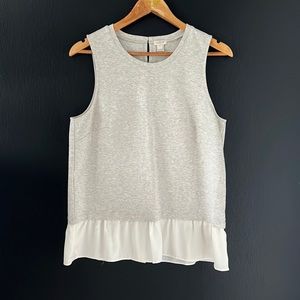 J. Crew Sleeveless Blouse with Ruffle